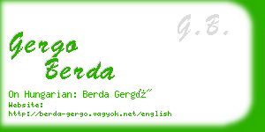 gergo berda business card